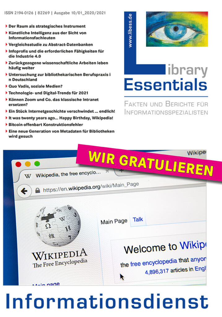 Cover Library Essentials Ausgabe 10-2020/01-2021 Cover Library Essentials Ausgabe 10-2020/01-2021