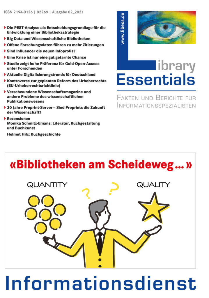 Cover Library Essentials Ausgabe 2/2021 Cover Library Essentials Ausgabe 2/2021