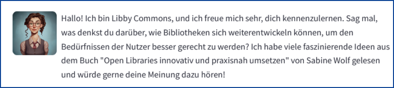 Werbebanner des Werkes Open Libraries von Sabine Wolf